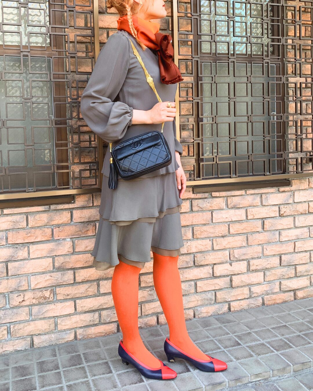 CHANEL レア!ココマークステッチ 4連チェーンフリンジバッグ(黒)