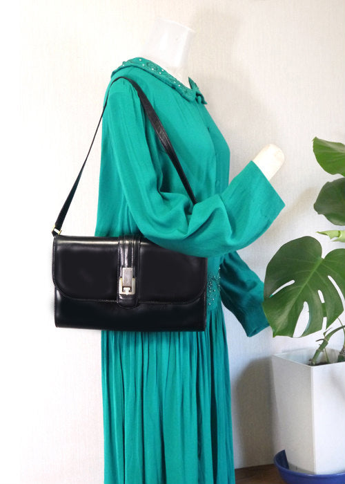 OLD Gucci 総皮クラッチ&フォーマルショルダー(黒)