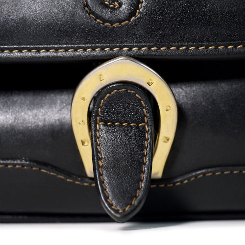 OLD Gucci 斜めがけ(総皮・ステッチ柄・黒)