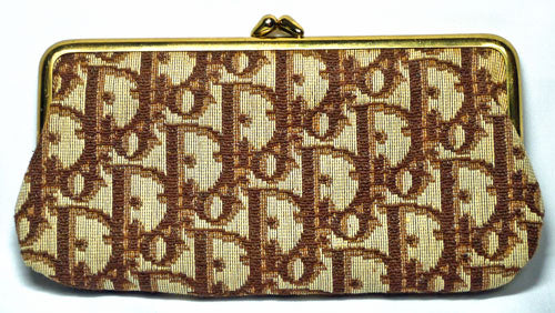 Old Dior トロッター柄 がま口財布(茶)