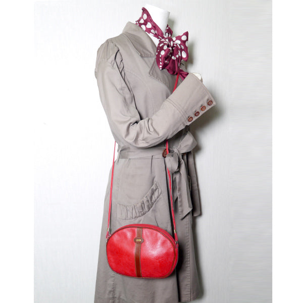 BALLY 総革ラウンドポシェット(赤)