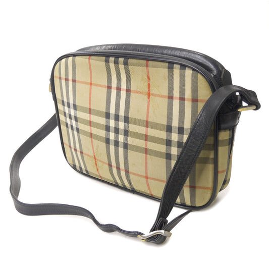 Classical Burberrys ノバチェック柄 定番ショルダーバッグ(ベージュ×黒)