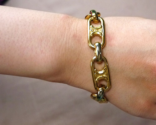 OLD CELINE ゴールドチェーンブレスレット