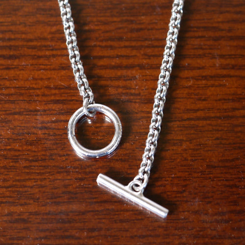 OLD CELINE マカダム&ハート&鍵ネックレス(シルバー)