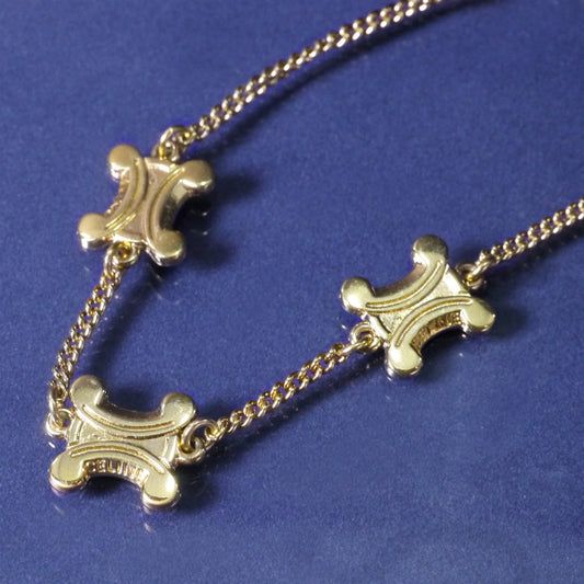 OLD CELINE トリプル マカダムネックレス(ゴールド)