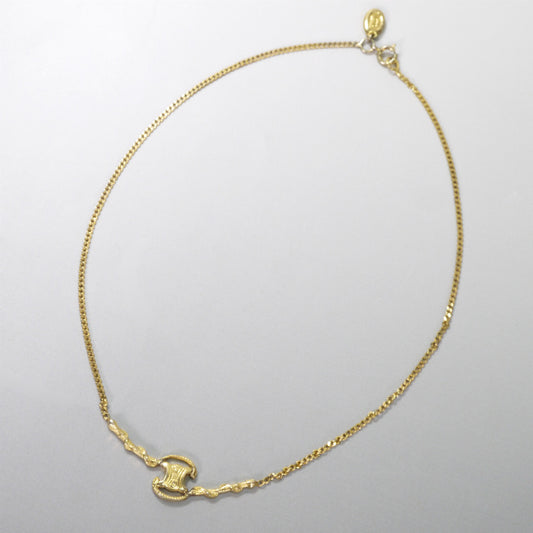 OLD CELINE マカダム&ロープデザイン ネックレス(ゴールド)