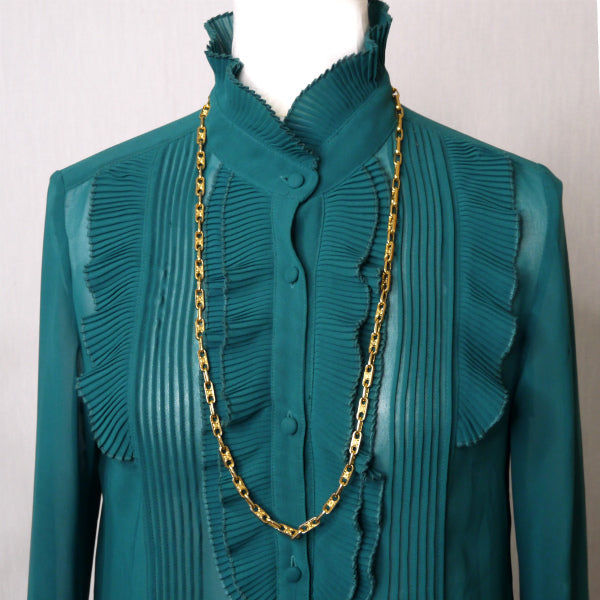 OLD CELINE マカダムチェーン ロングネックレス(ゴールド)