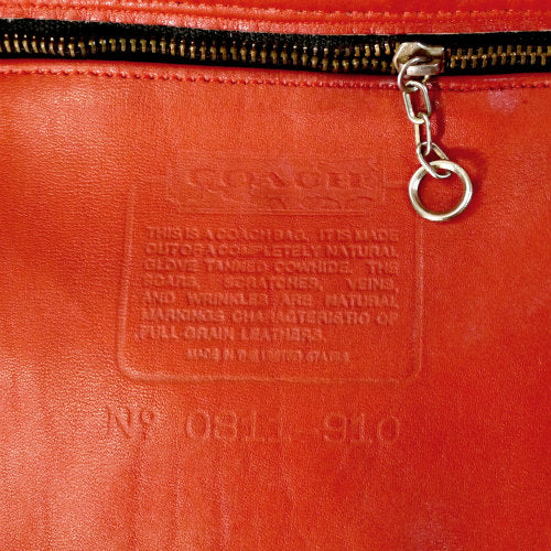 OLD COACH 総革 巾着ショルダー(オレンジ)