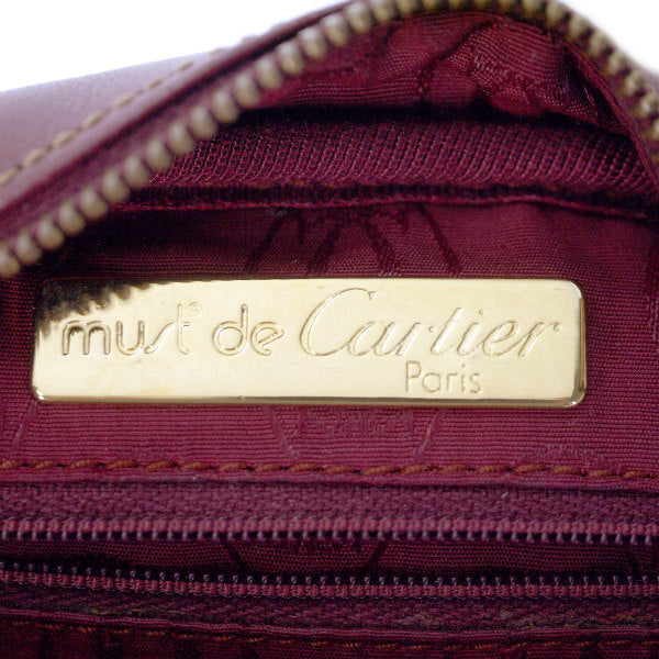 Cartier <訳あり>斜めがけミニポシェット(ボルドー)