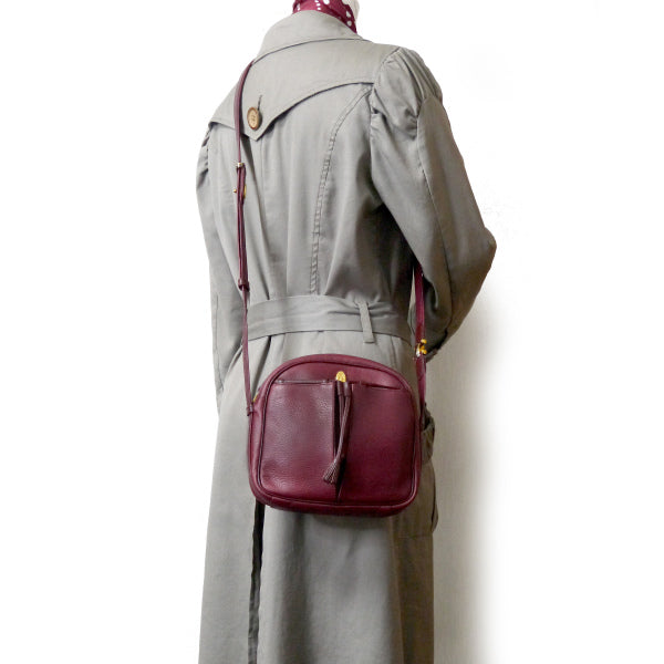 Cartier フリンジ付 定番ミニポシェット(ボルドー)