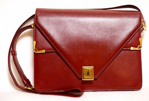 Cartierボルドー斜めがけショルダー