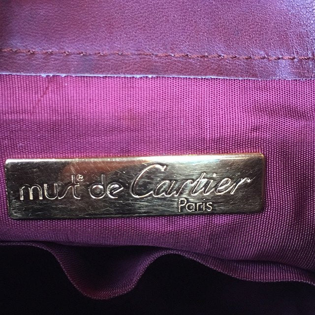 Cartierラグビーボール型巾着ショルダー(ボルドー)
