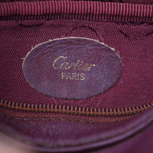 Cartier レザーポーチ・ペンケース(ボルドー)