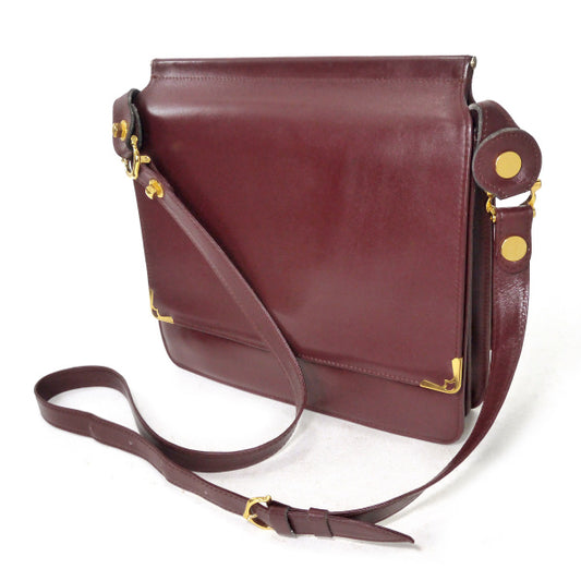 Cartier マストライン ビッグロゴエンボスショルダー(ボルドー)