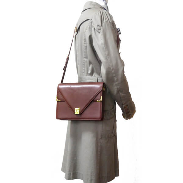 Cartier マストライン レターカットショルダー(ボルドー)