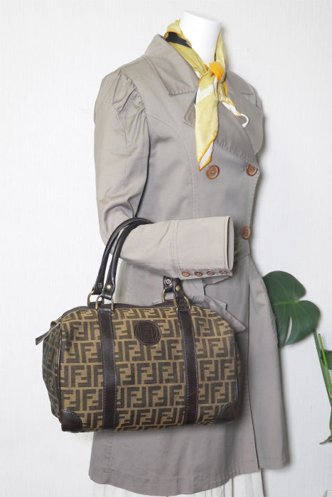 OLDFendi ズッカ柄ボストン(茶)