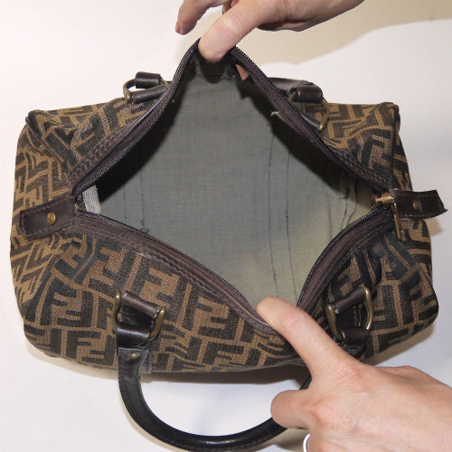 OLDFendi ズッカ柄ボストン(茶)