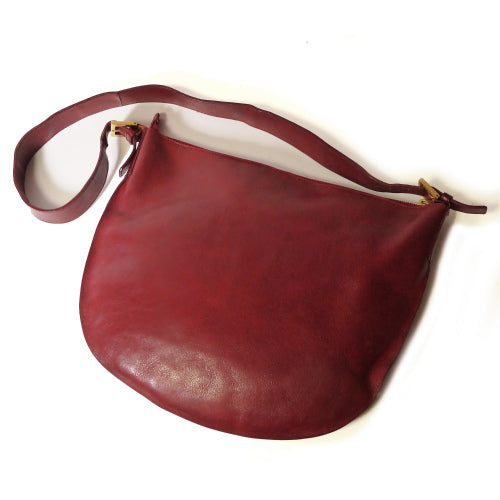 OLD Fendi バッグチャーム付き!総革大判ショルダー(赤)