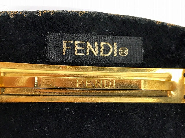 Fendi ズッカ柄バレッタ(茶)
