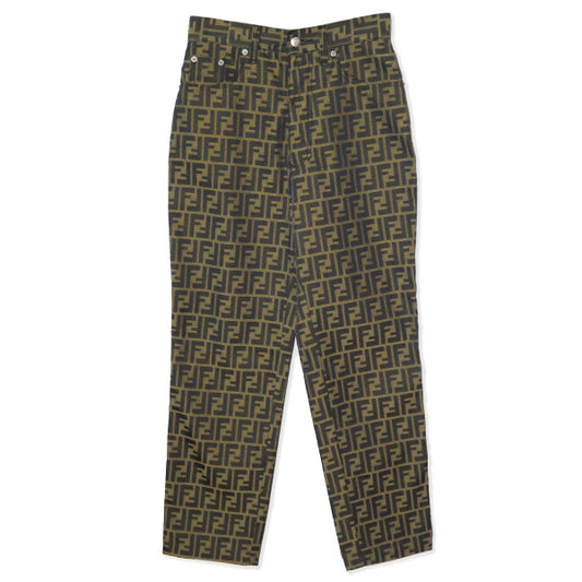 Fendi vintageズッカ柄ハイウエストパンツ(茶)