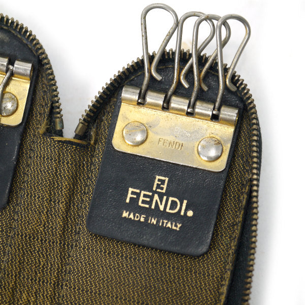 Fendi ズッカ柄 5連キーケース(茶)