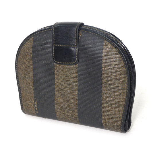 Fendi ペカン柄ラウンド折財布(黒系)