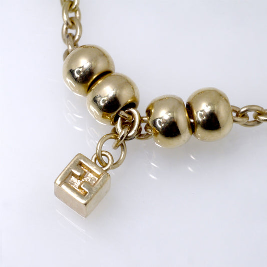 FENDI FFロゴキューブ チェーンブレスレット(ゴールド)