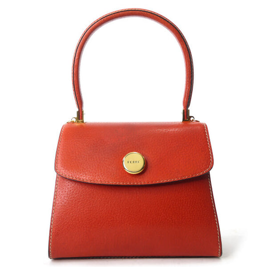 GIANFRANCO FERRE 総革2WAYハンドバッグ(朱赤)