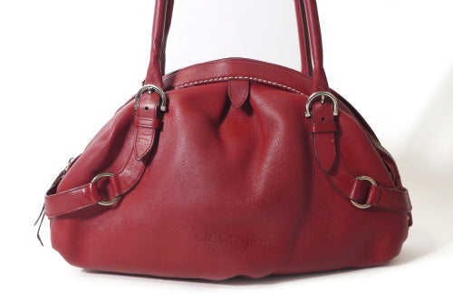 Salvatore Ferragamo 総皮トートバッグ(赤)
