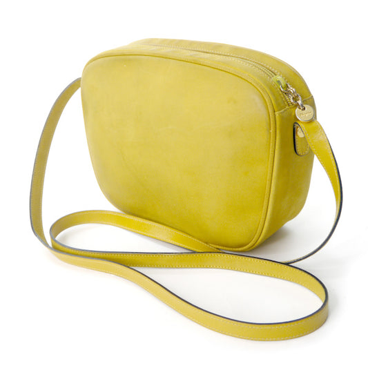 Salvatore Ferragamo Varaリボン ポシェットバッグ(黄/ヌバック)