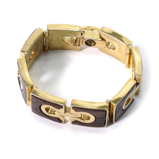 Salvatore Ferragamo ガンチー二木製ブレスレット