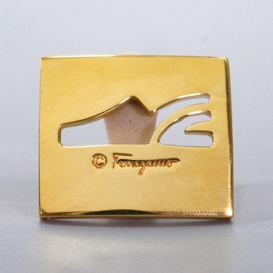 Salvatore Ferragamo シューズプレート イヤリング(ゴールド)