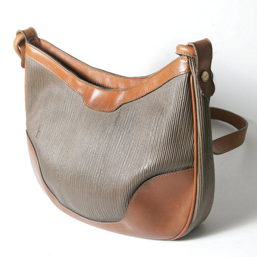 Salvatore Ferragamo バイカラーショルダー(キャメル・カーキ)