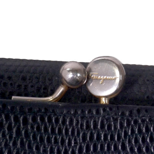 Ferragamo Vara リザード財布(黒)
