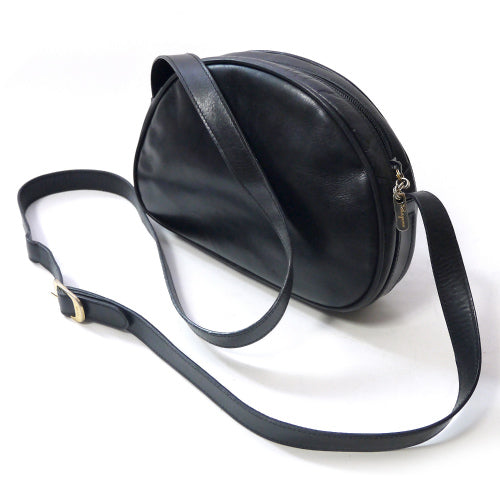 Salvatore Ferragamo Varaリボン革ショルダー(黒)