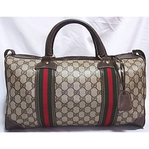 OLD Gucci ドラム型ボストン(2シェリー茶)