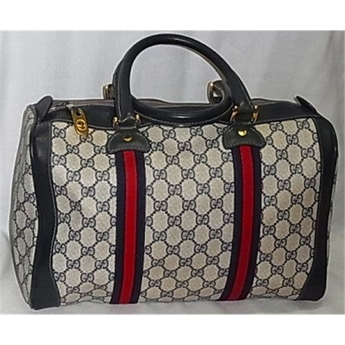 OLD Gucci ラインボストン(青 中)