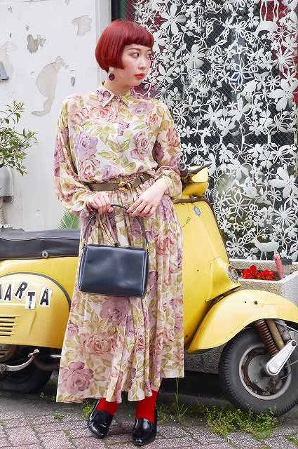 OLD Gucci バンブー3層ハンドバッグ(黒・小)