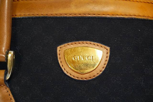 OLD Gucci 70s黒キャメル キャンパスミニボストン