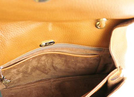 OLD Gucci<訳アリ>クロコ型押しハンドバッグ(茶)