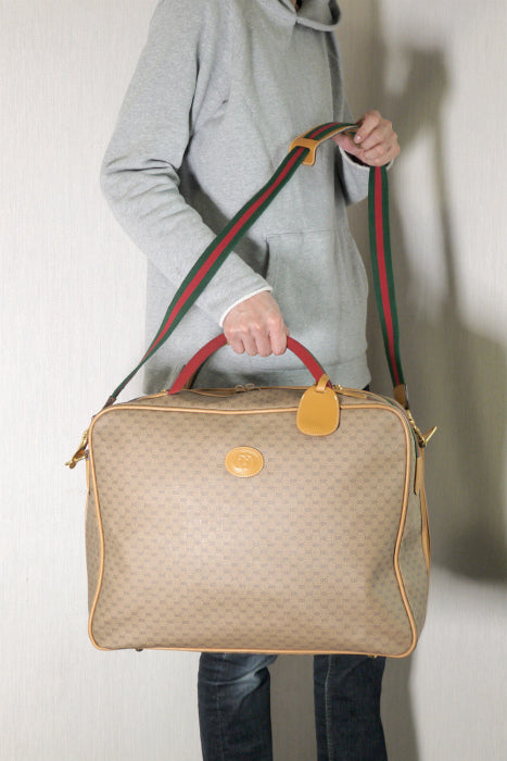 OLD Gucci 新同!マイクロGG大型ボストン(キャメル)