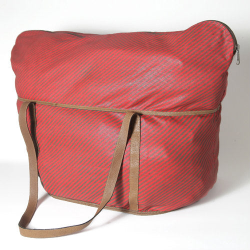 OLD Gucci Rigateライン折り畳みボストン(赤ストライプ・大)