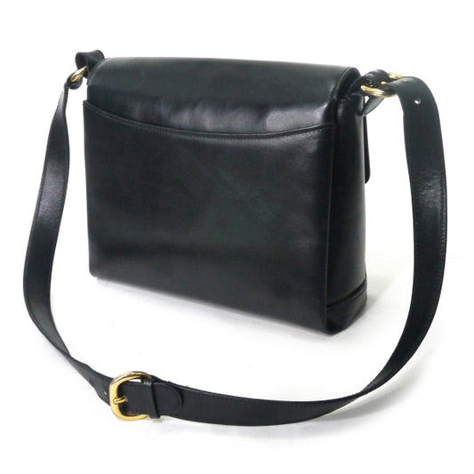 OLD Gucci 総革アンティークロック金具ショルダー(黒)