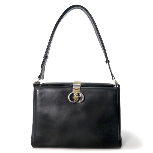 OLD Gucci インターロッキングG 2WAYショルダーバッグ(黒)