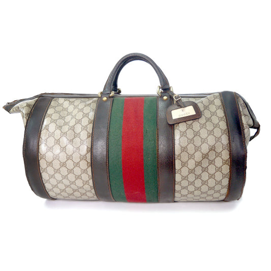 OLD Gucci 使用厳禁!大型ドラムボストン(茶)