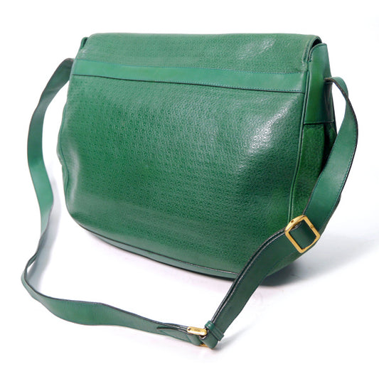 OLD Gucci GG型押し A4ショルダーバッグ(緑)