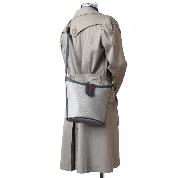 OLD Gucci マイクロGGバケツ型シェリーショルダー(青)