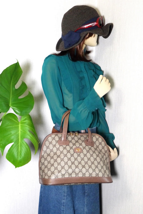 OLD Gucci アルマ型ボストン(茶)