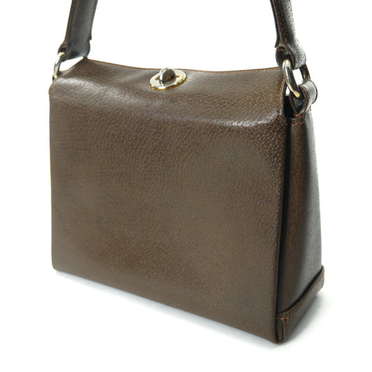 OLD Gucci ピグスキン スクエアハンドバッグ(濃茶)