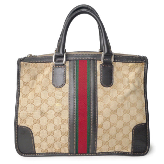 OLD Gucciスクエアミニボストン(ジャガード)